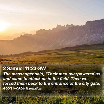 2 Samuel 11:23 GW Bible Verse Image