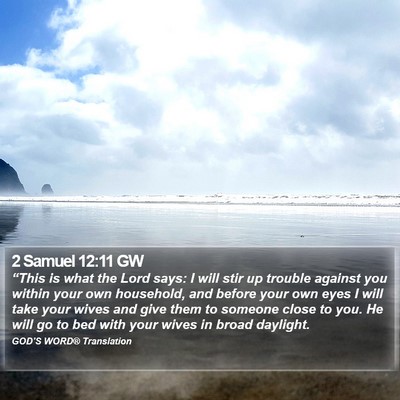 2 Samuel 12:11 GW Bible Verse Image