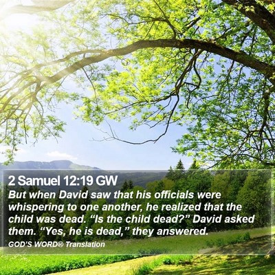 2 Samuel 12:19 GW Bible Verse Image