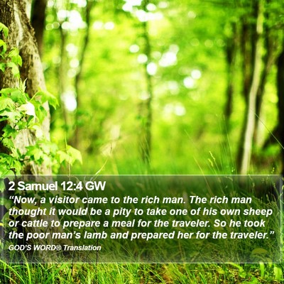 2 Samuel 12:4 GW Bible Verse Image