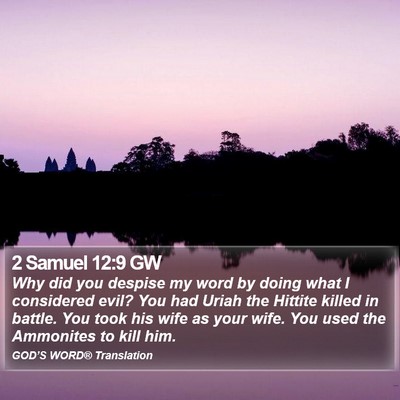 2 Samuel 12:9 GW Bible Verse Image