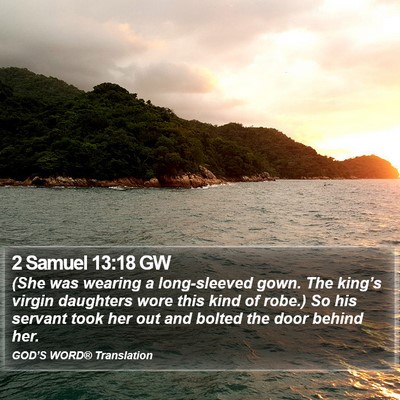 2 Samuel 13:18 GW Bible Verse Image