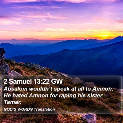 2 Samuel 13:22 GW Bible Verse Image