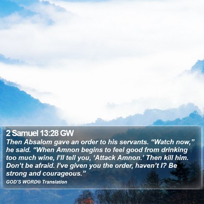 2 Samuel 13:28 GW Bible Verse Image