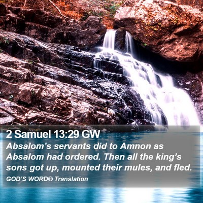 2 Samuel 13:29 GW Bible Verse Image