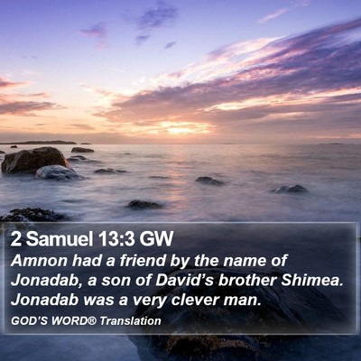 2 Samuel 13:3 GW Bible Verse Image