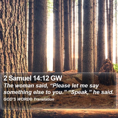 2 Samuel 14:12 GW Bible Verse Image