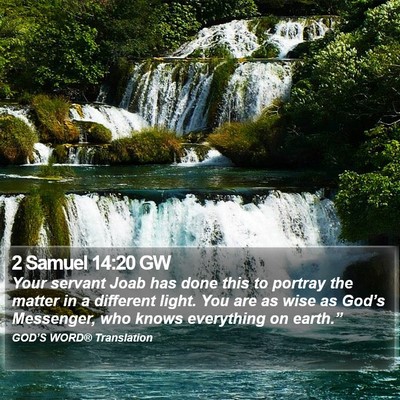 2 Samuel 14:20 GW Bible Verse Image