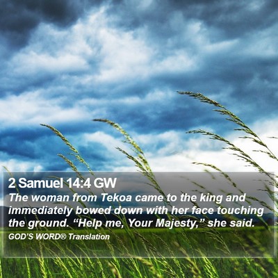 2 Samuel 14:4 GW Bible Verse Image
