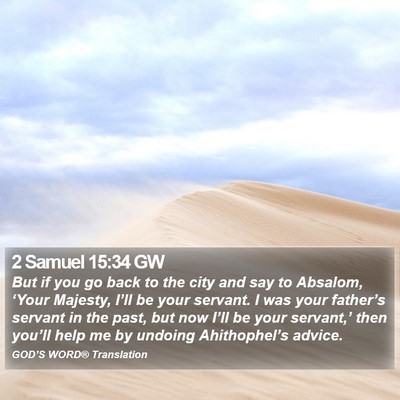 2 Samuel 15:34 GW Bible Verse Image