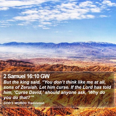 2 Samuel 16:10 GW Bible Verse Image