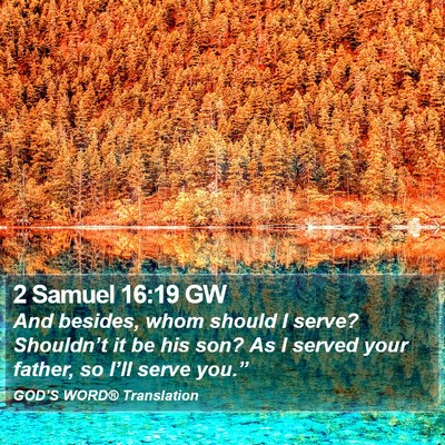 2 Samuel 16:19 GW Bible Verse Image