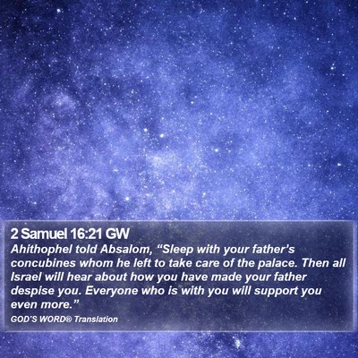 2 Samuel 16:21 GW Bible Verse Image