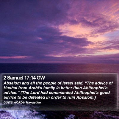 2 Samuel 17:14 GW Bible Verse Image