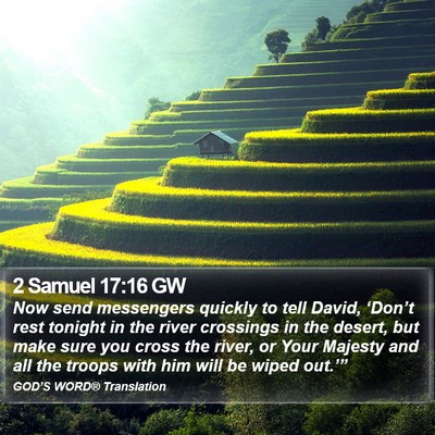 2 Samuel 17:16 GW Bible Verse Image