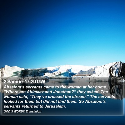 2 Samuel 17:20 GW Bible Verse Image