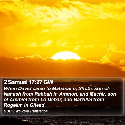 2 Samuel 17:27 GW Bible Verse Image