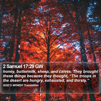 2 Samuel 17:29 GW Bible Verse Image