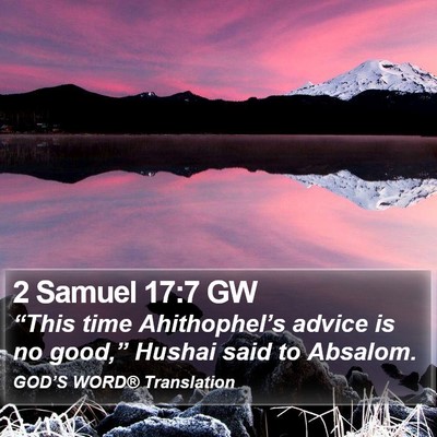 2 Samuel 17:7 GW Bible Verse Image