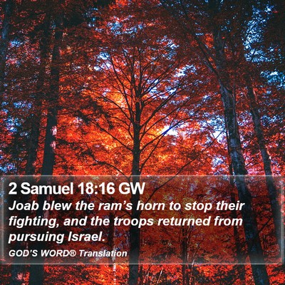 2 Samuel 18:16 GW Bible Verse Image