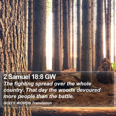 2 Samuel 18:8 GW Bible Verse Image