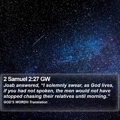 2 Samuel 2:27 GW Bible Verse Image