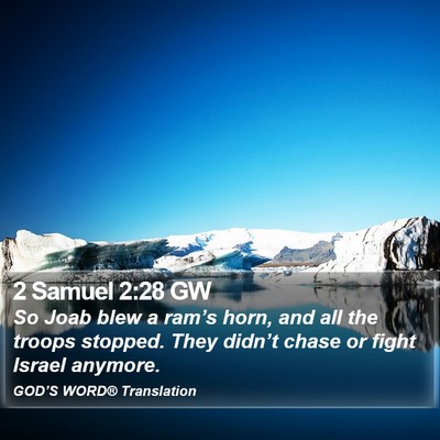 2 Samuel 2:28 GW Bible Verse Image