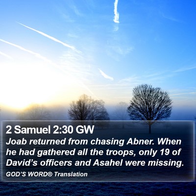 2 Samuel 2:30 GW Bible Verse Image