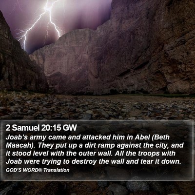 2 Samuel 20:15 GW Bible Verse Image