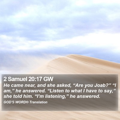 2 Samuel 20:17 GW Bible Verse Image