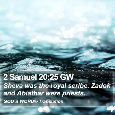 2 Samuel 20:25 GW Bible Verse Image
