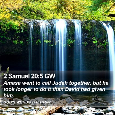 2 Samuel 20:5 GW Bible Verse Image