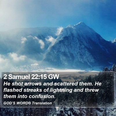 2 Samuel 22:15 GW Bible Verse Image
