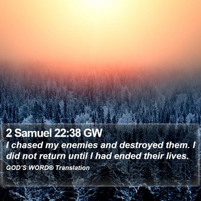 2 Samuel 22:38 GW Bible Verse Image
