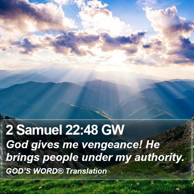 2 Samuel 22:48 GW Bible Verse Image