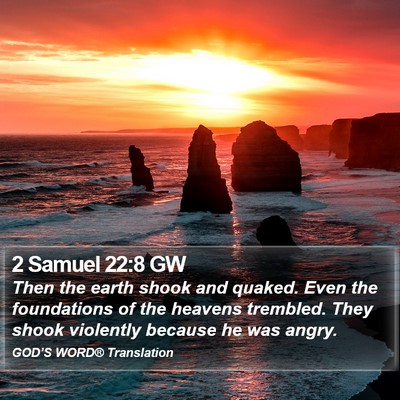 2 Samuel 22:8 GW Bible Verse Image