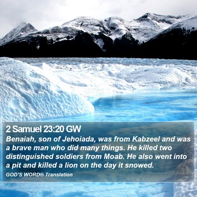 2 Samuel 23:20 GW Bible Verse Image