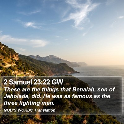 2 Samuel 23:22 GW Bible Verse Image