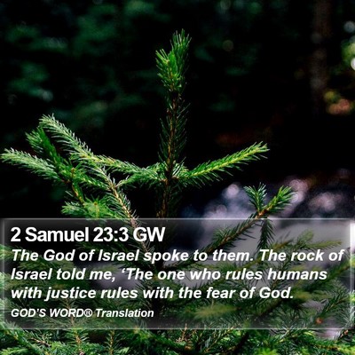 2 Samuel 23:3 GW Bible Verse Image