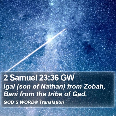 2 Samuel 23:36 GW Bible Verse Image