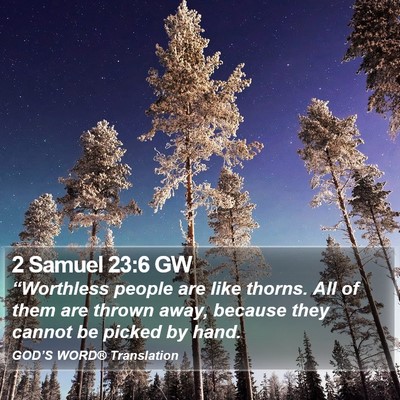 2 Samuel 23:6 GW Bible Verse Image