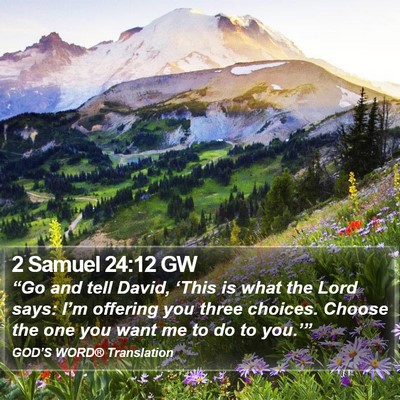 2 Samuel 24:12 GW Bible Verse Image