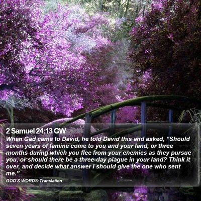 2 Samuel 24:13 GW Bible Verse Image