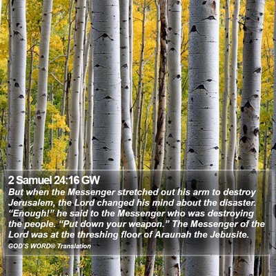 2 Samuel 24:16 GW Bible Verse Image