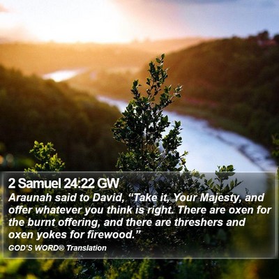 2 Samuel 24:22 GW Bible Verse Image