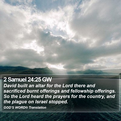 2 Samuel 24:25 GW Bible Verse Image