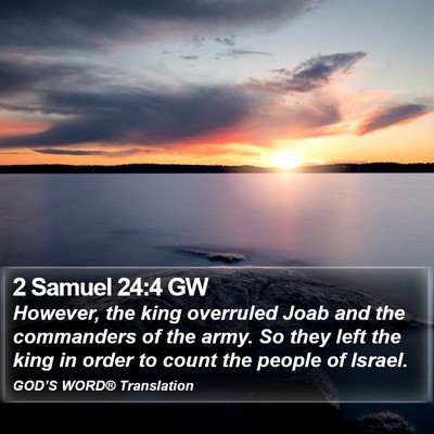 2 Samuel 24:4 GW Bible Verse Image