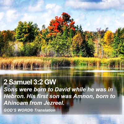 2 Samuel 3:2 GW Bible Verse Image