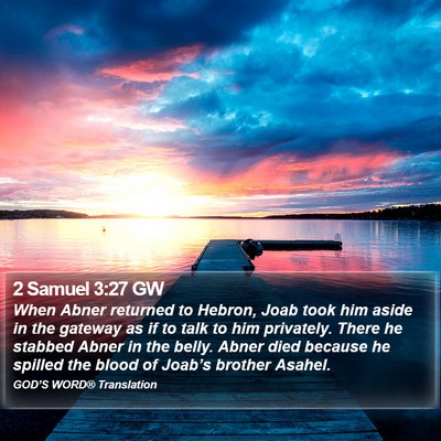 2 Samuel 3:27 GW Bible Verse Image