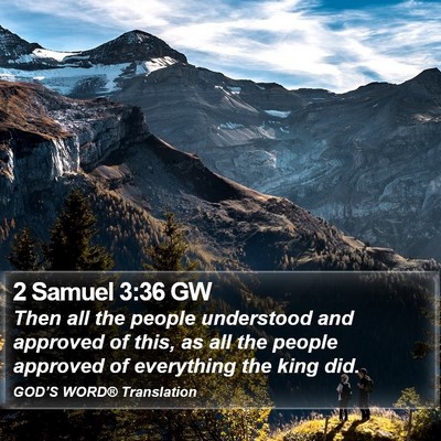 2 Samuel 3:36 GW Bible Verse Image